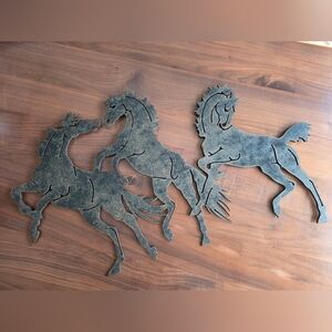 Wild Horses Metal Wall Art Jackson Hole Forge Heavy 2006 Large Unique Art Frolic